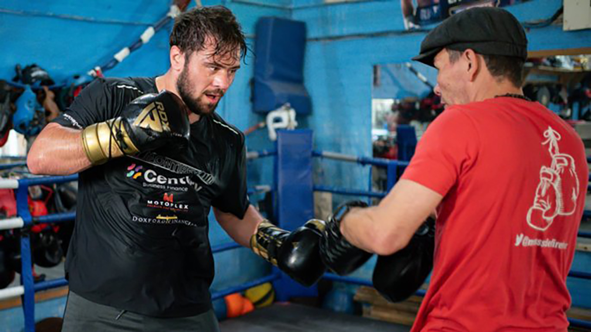 Dave Allen has been on the grind in training camp preparing for Saturday's bout with trainer Jamie Moore. Photo: Matchroom Boxing