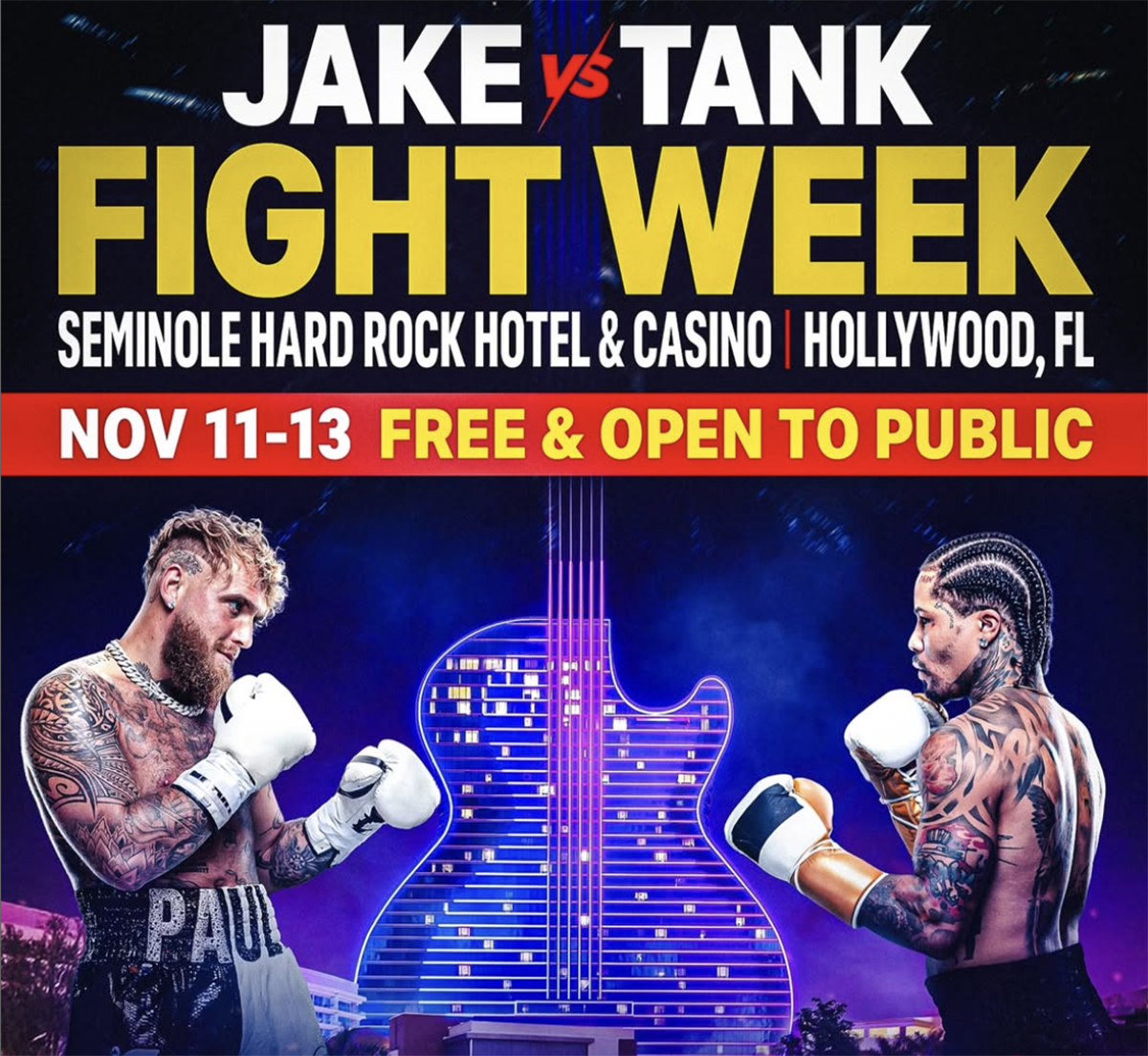 Jake vs Tank Fight Week Schedule Set