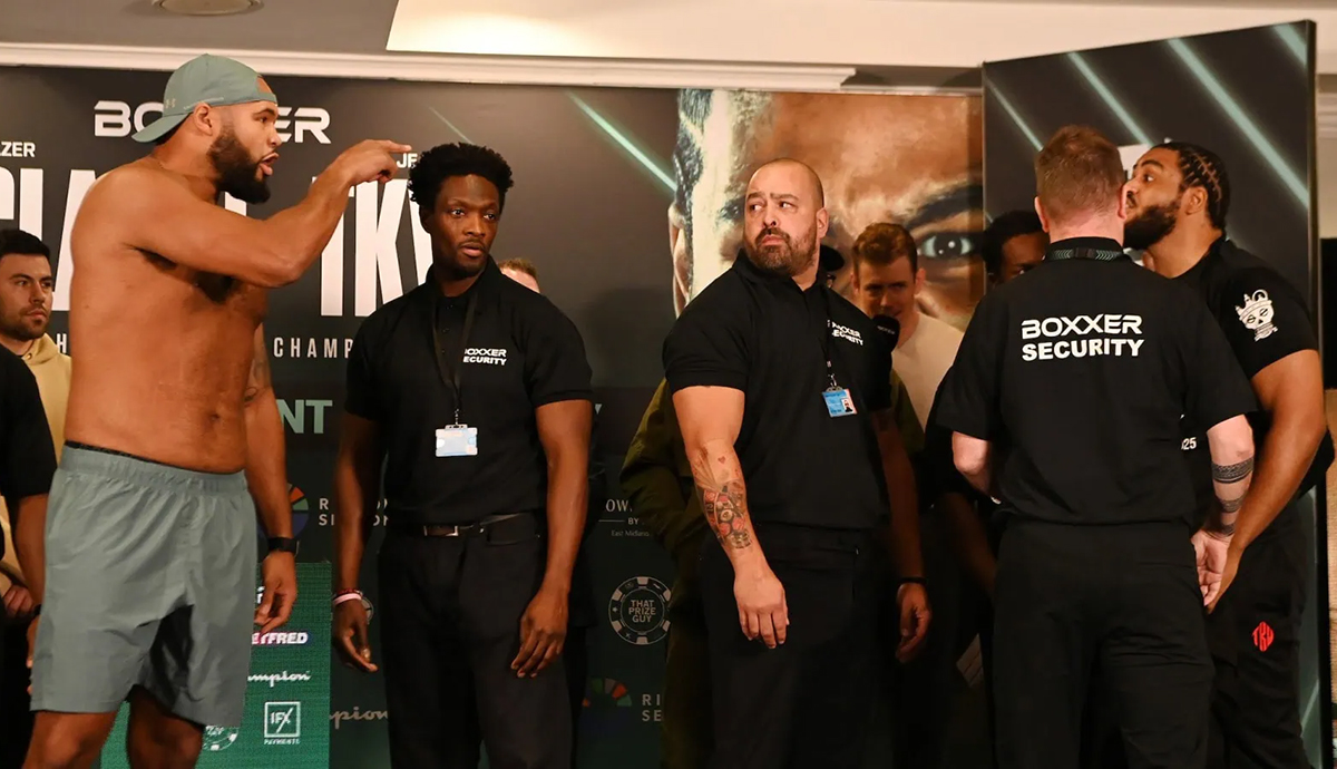 Start your TrillerTV Black Friday subscription for 50% off for a year at $35 in time to catch the spicy Frazier Clarke vs Jeamie TKV heavyweight matchup on Saturday. November 29. Photo: Chris Dean, Boxxer Thanksgiving Pacquiao