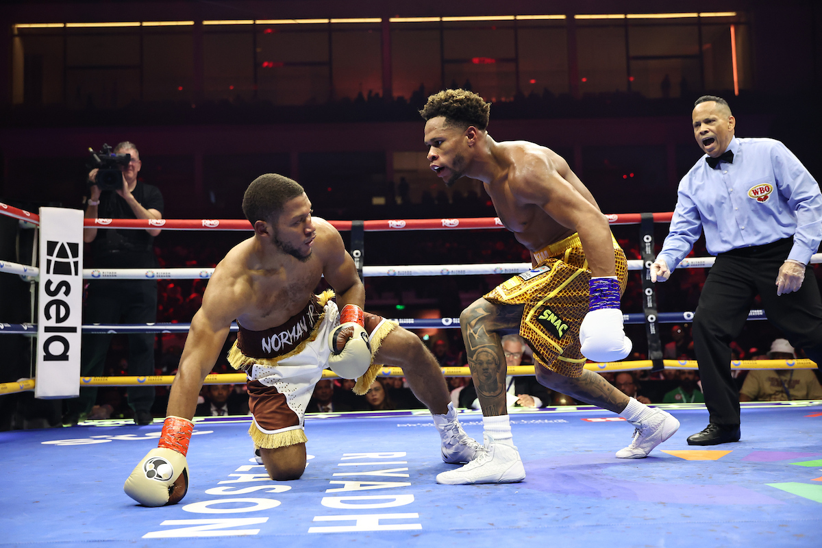 In a stunning performance, Devin Haney became a three division champion with a win over Brian Norman Jr. Photo: Leigh Dawney, Queensberry