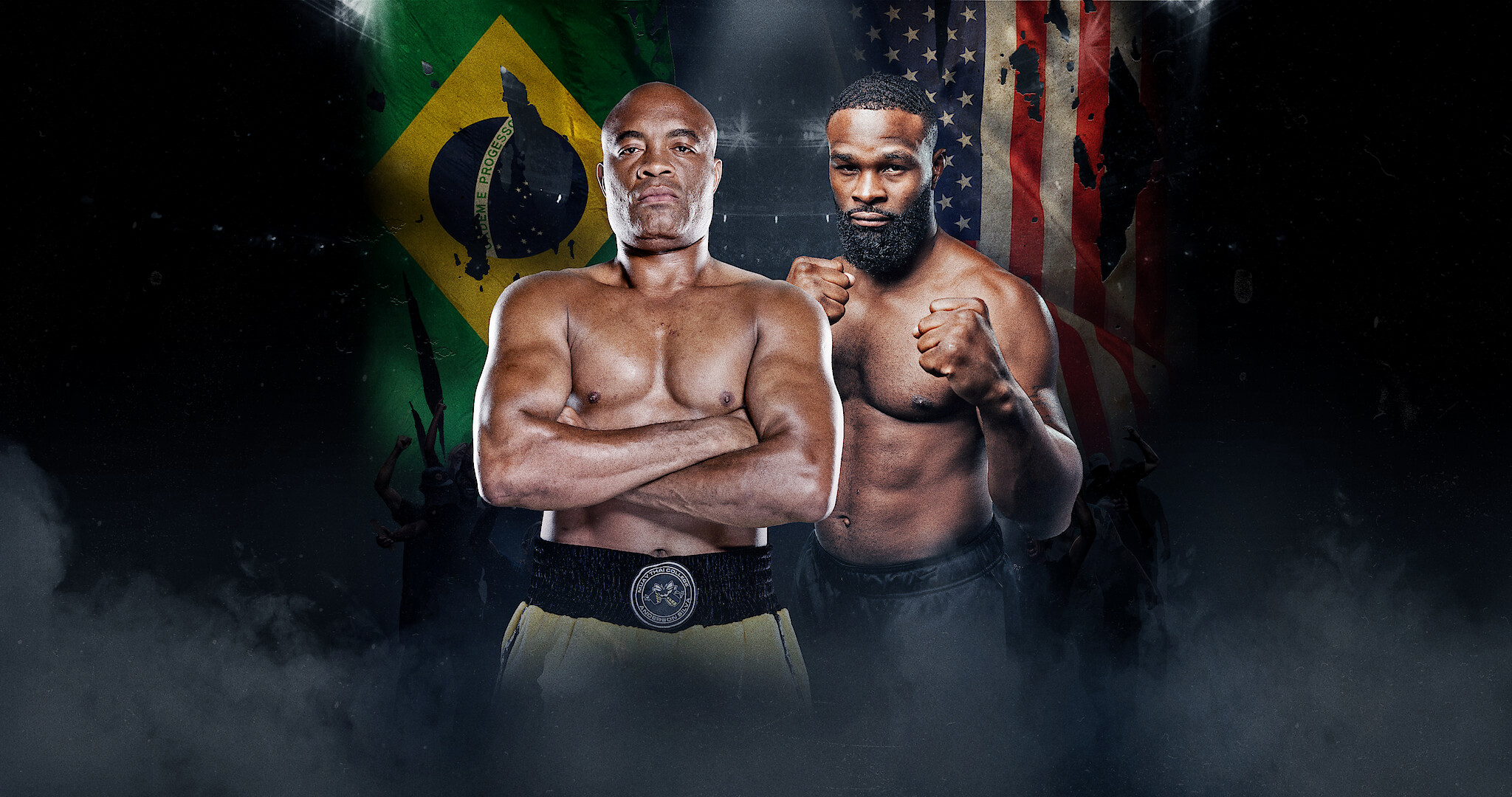 Anderson Silva vs Tyrone Woodley is ON in a boxing ring on December 19 in Miami. Photo: Netflix