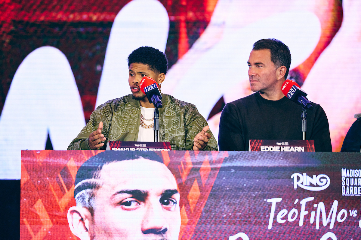 Shakur Stevenson claimes Teofimo Lopez is simply not at his level. Photo: Matchroom Boxing