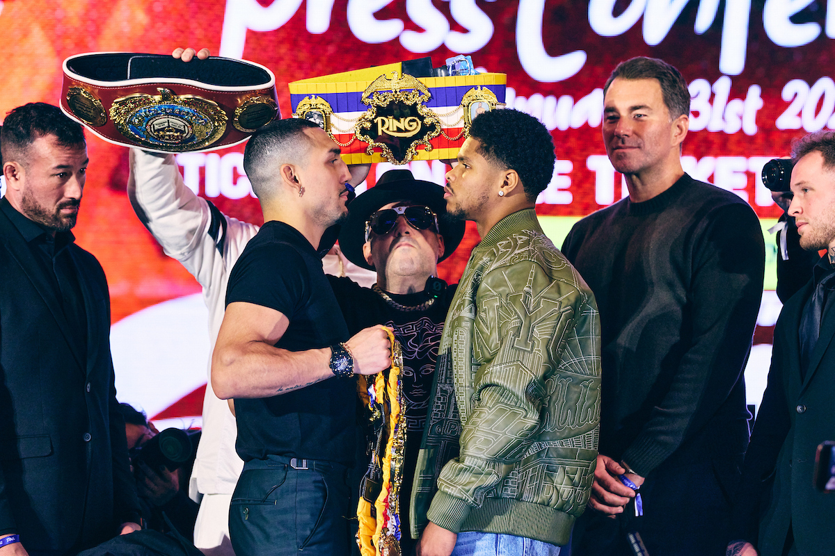 It's game on: Teofimo vs Shakur is set for January 31 at Madison Square Garden. Photo: Matchroom Boxing