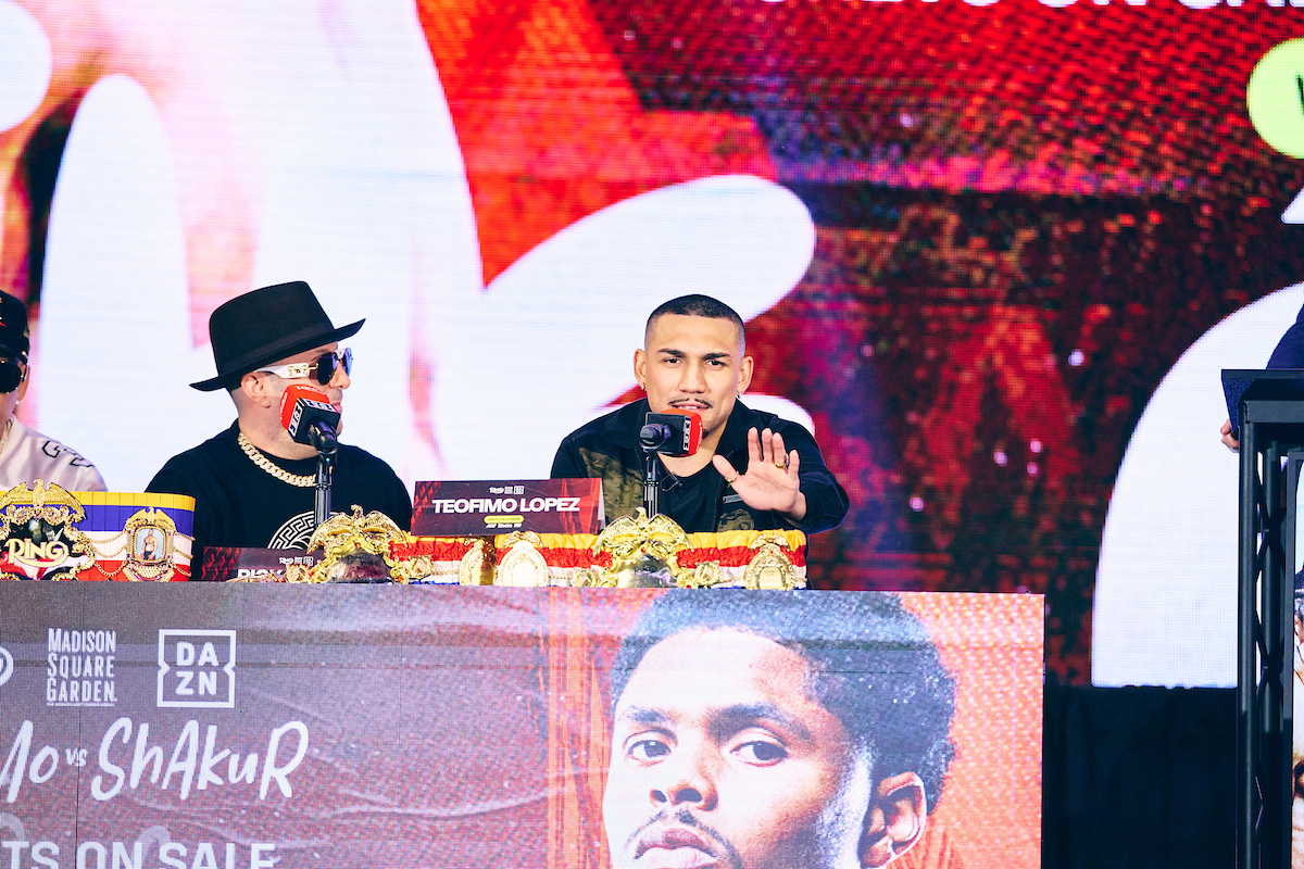 Teofimo Lopez said he will apply all the lessons he's learned against Shakur Stevenson. Photo: Matchroom Boxing