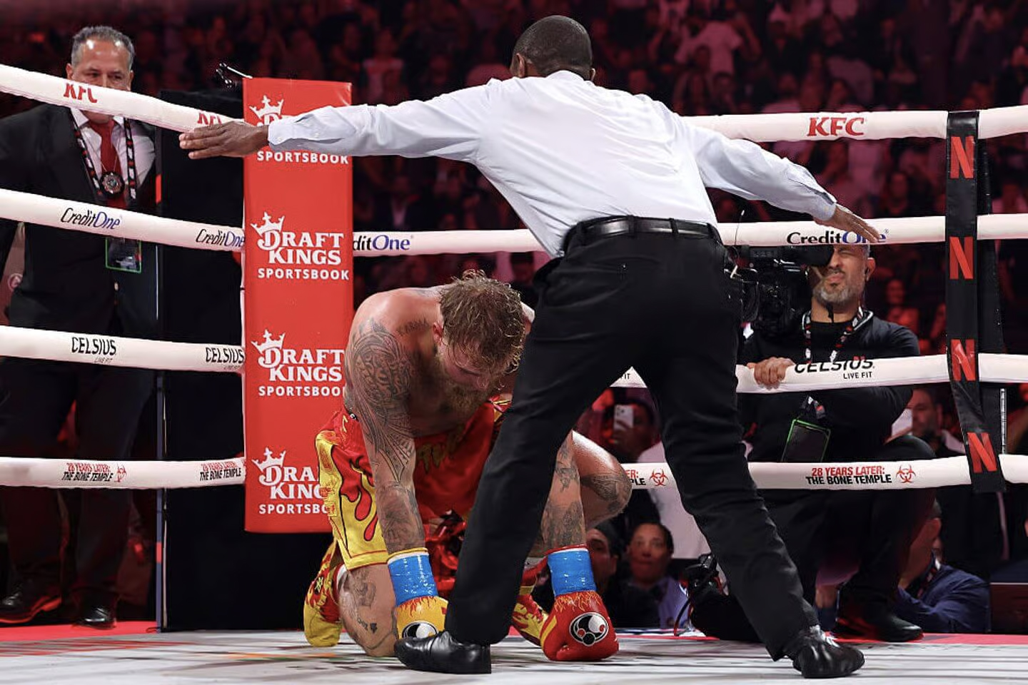 Jake Paul gets credit for bravery and for bringing new fans to boxing. But is the act getting old with fans? Photo: Ed Mulholland for Getty Images/Netflix