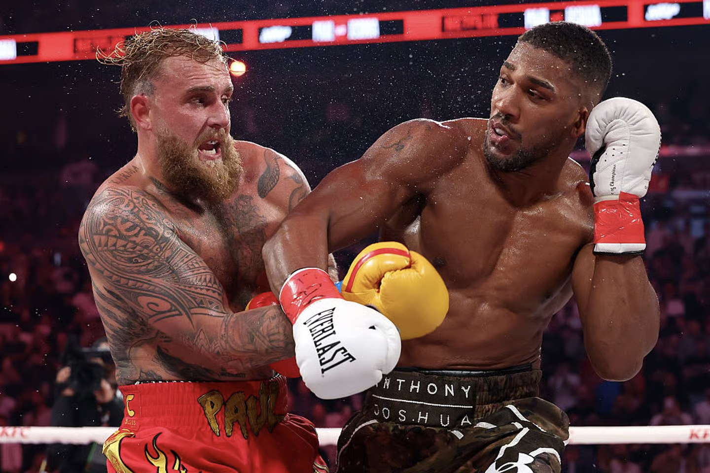 Although Jake Paul lost, he can argue he gave a better perfomance than Charles Martin or Eric Molina. Photo: Ed Mulholland/Getty Images for Netflix