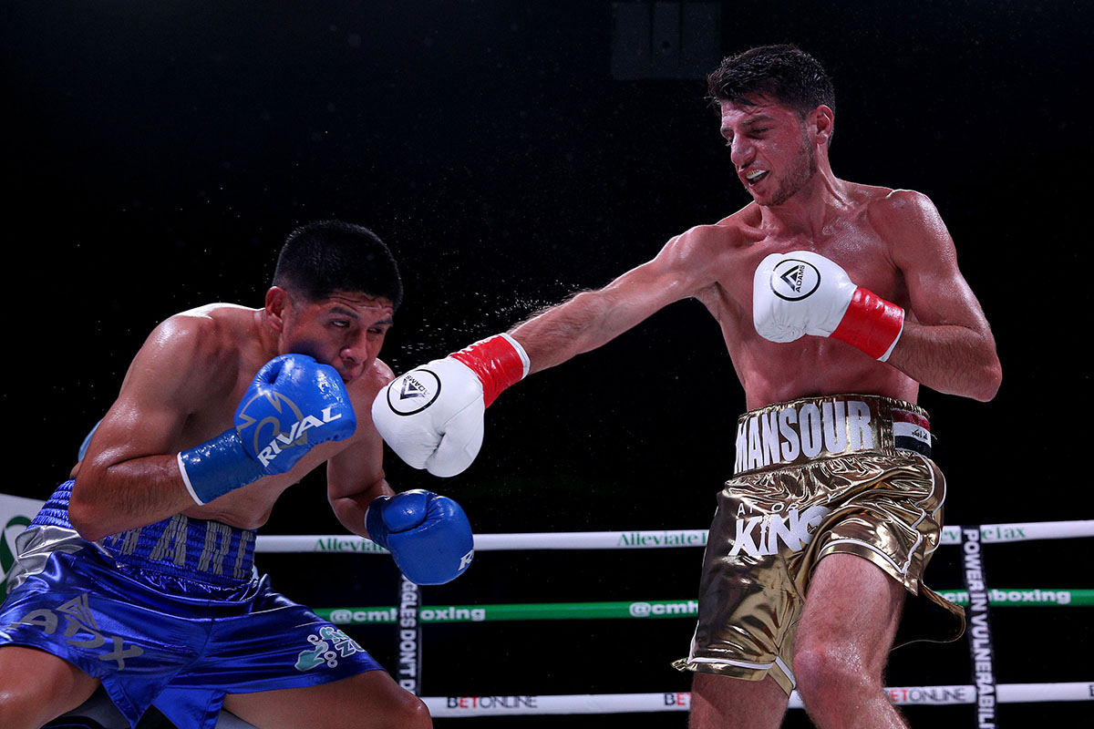 Jonny Mansour waltzed through his fight against Marc Antonio Rodriguez, dedicating the win to his late mother. Photo: Chris Farina, Championing Mental Health