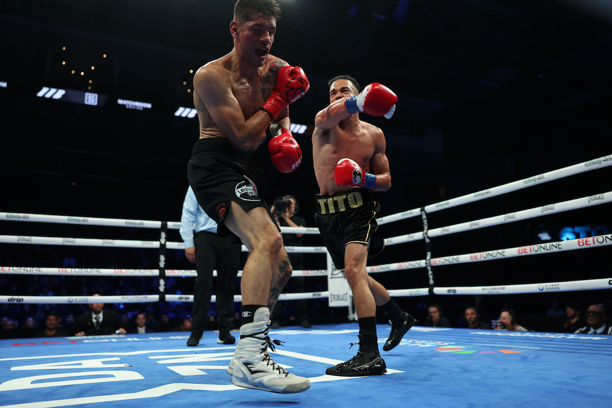Tito Mercado had too much skill, speed, and power for a game Antonio Moran. Photo: Cris Esqueda, Matchroom Boxing
