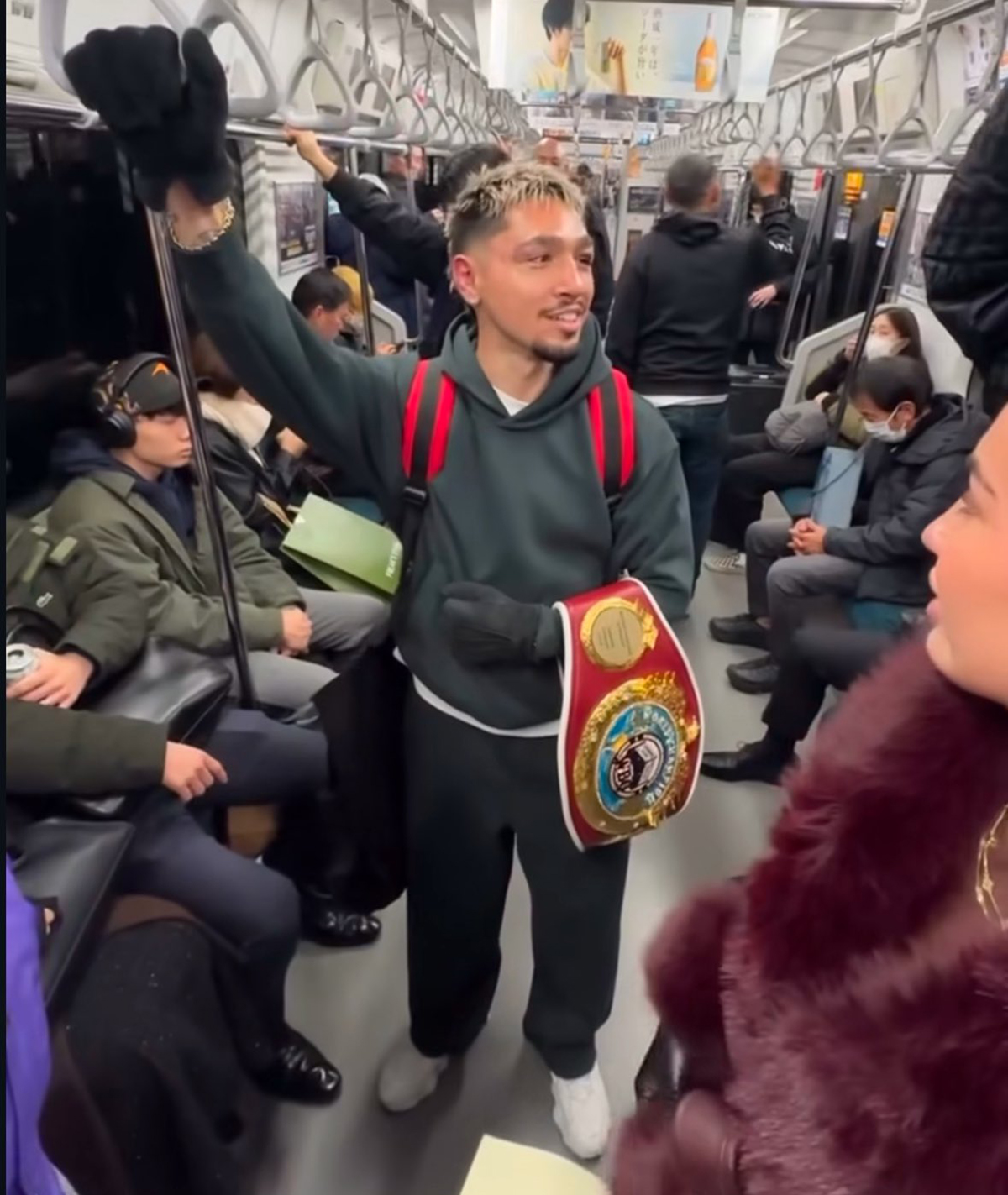 His nickname is "La Princesa," but Anthony Olascuaga is an unassuming world champion, taking the subway with his belt in Tokyo.