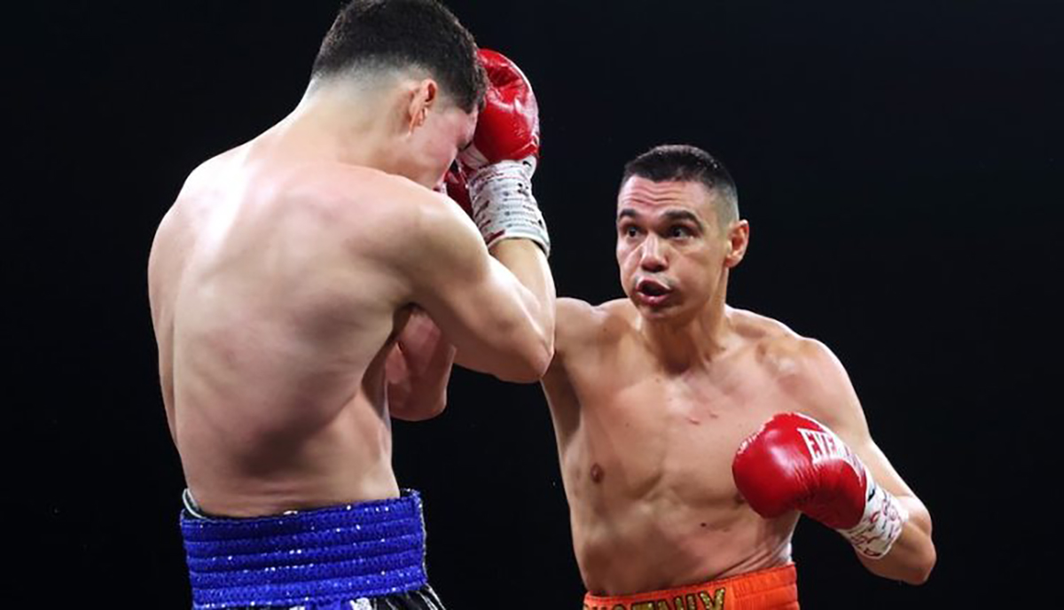Tim Tszyu proclaimed himself back in the title mix at super welterweight with his win on Wednesday at home in Australia. Photo: No Limit Boxing