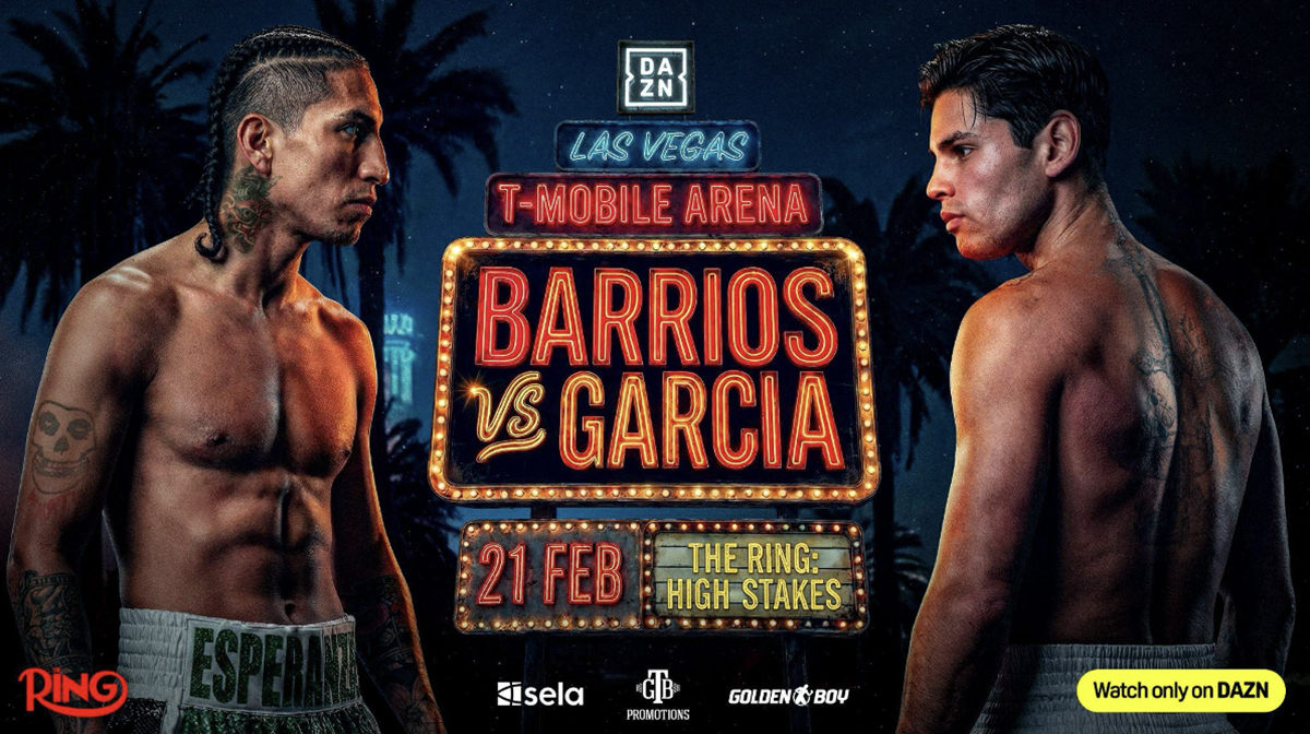 Barrios vs Garcia is now official for February 21 with the WBC World Welterweight title at state. Mario Barrios