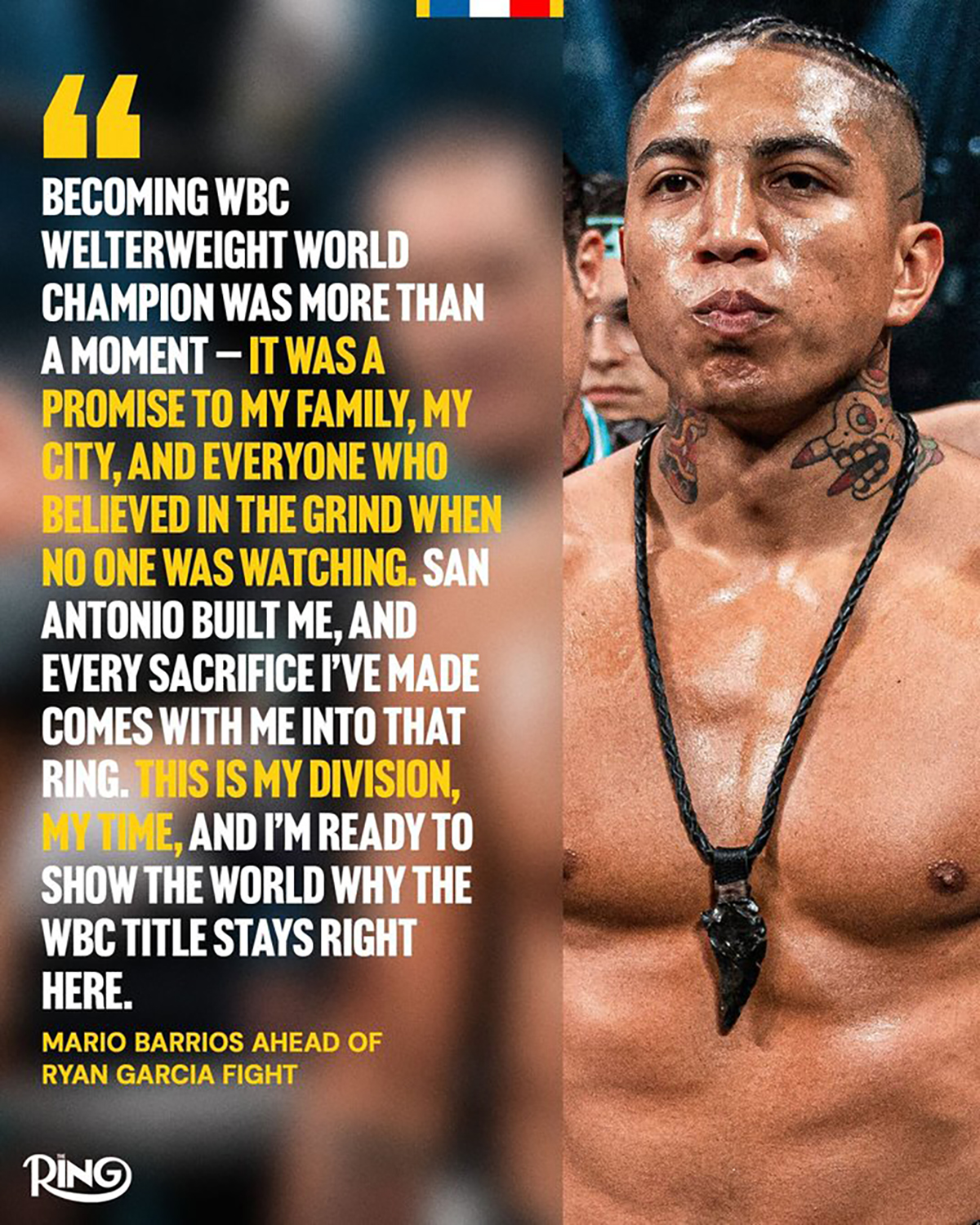 Barrios should draw a significant number of his San Antonio fans to Las Vegas on February 21. Photo: The Ring Barrios vs Garcia