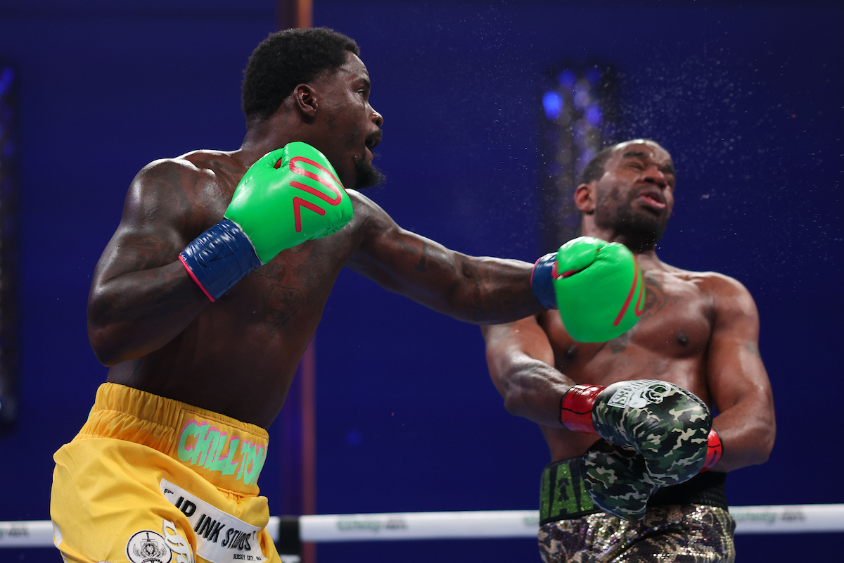 Khalil Coe had too much heat for Jesse Hart to overcome. Photo: Cris Esqueda, Matchroom Boxing
