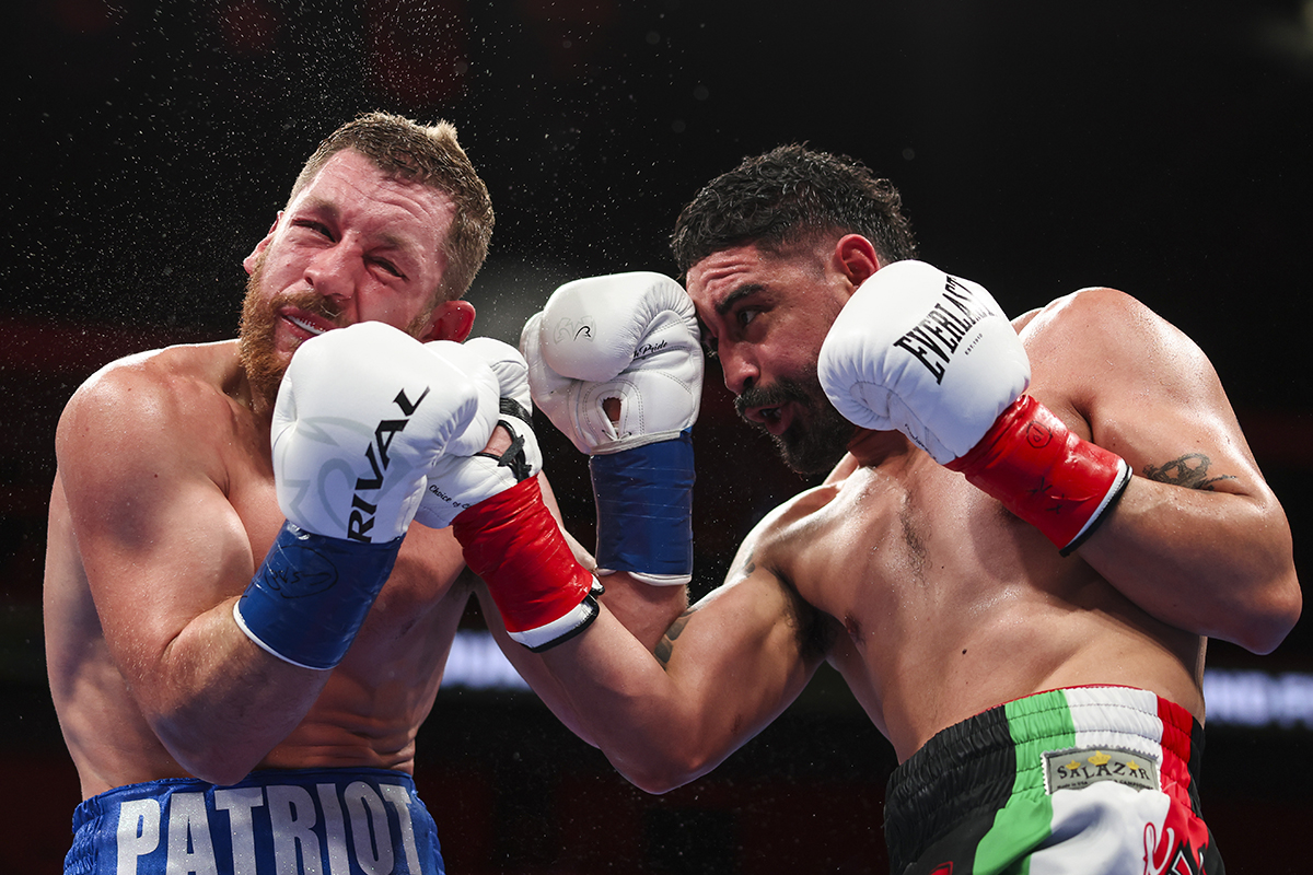 Raul Curiel tested his limits in an unexpected middleweight fight with Jordan Panthen Friday. Photo: Cris Esqueda, Golden Boy Boxing