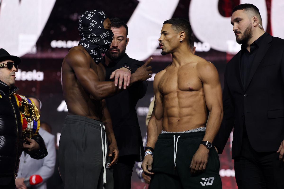 Keyshawn Davis has a lot to prove as he returns against Jamaine Ortiz in a new weight division. Photo: Cris Esqueda, Matchroom Boxing