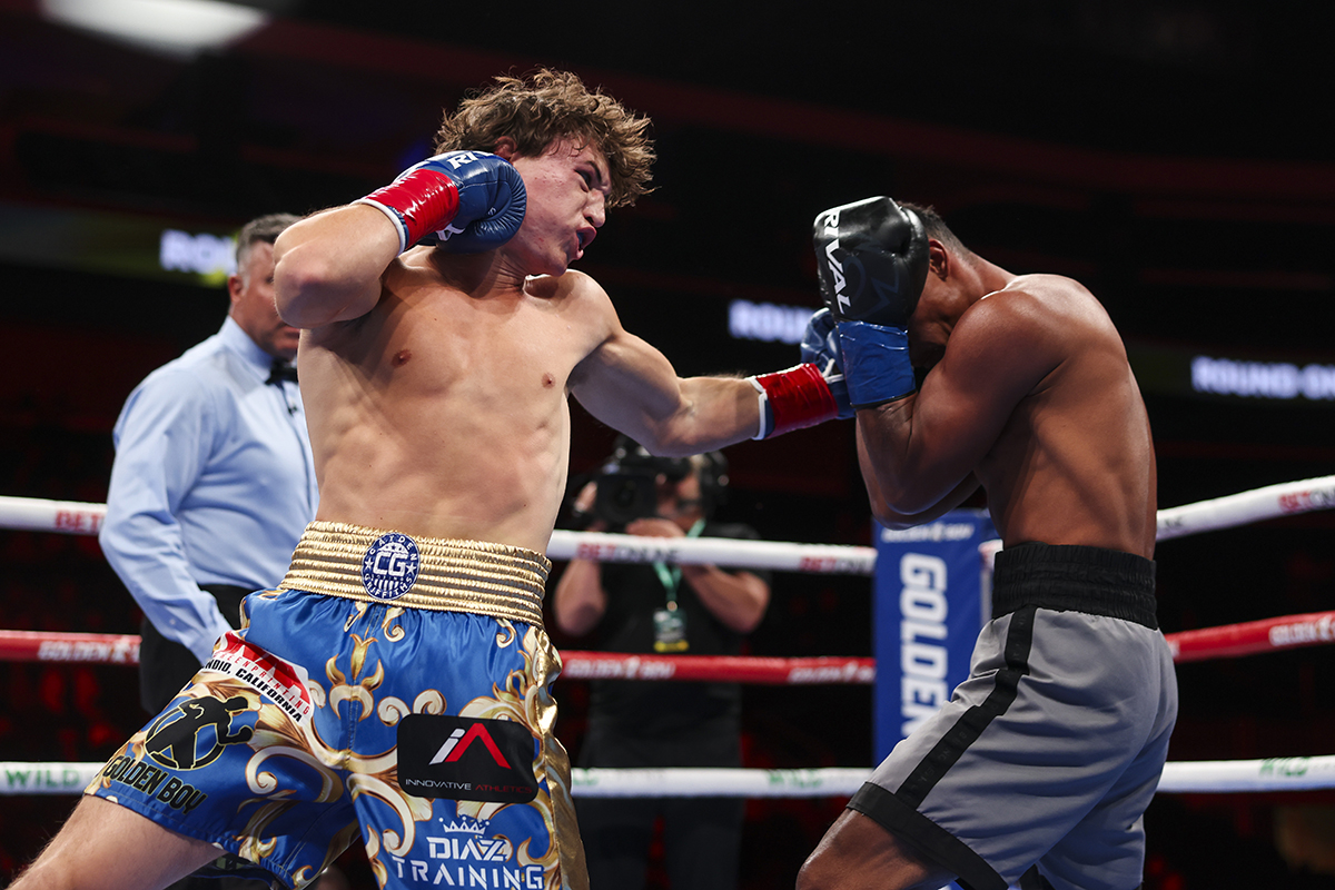 Cayden Griffiths has impressive power and excellent skills, but he is still learning at age 19. Photo: Cris Esqueda, Golden Boy Boxing Raul Curiel
