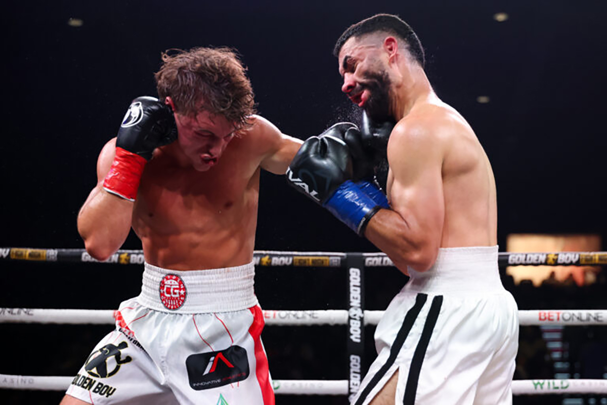 Cayden Griffiths is a vicious puncher, and he's only 19 years old. Photo: Golden Boy Boxing