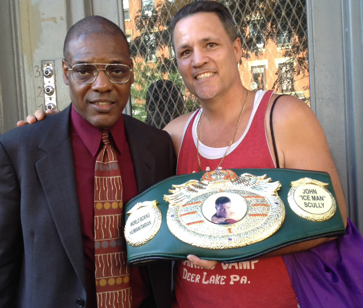 Dennis Milton with his good friend and fellow competitor John "Iceman" Scully. Photo: Courtesy Dennis Milton/X