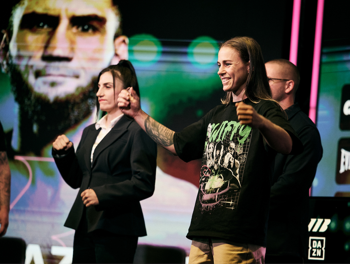 Our 2025 Fighter o of the Year Elif Nur Turhan is back just eight weeks after winning her IBF World Female Lightweight title. Photo: Mark Robinson, Matchroom Boxing
