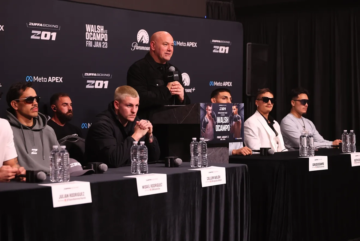 The first Zuffa Boxing card lineup is ready to go. All fighters made weight on Thursday. Photo: Ed Mulholland, Zuffa Boxing