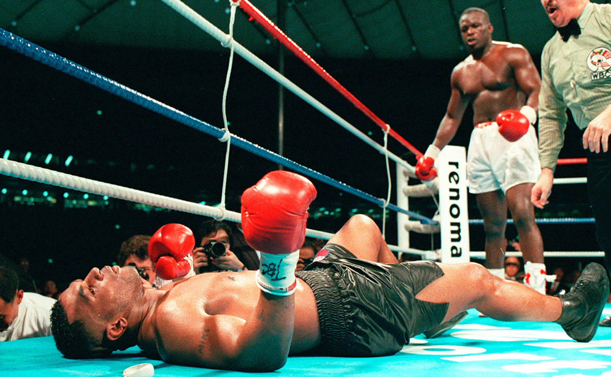 If you were alive and more than five years old in 1990, you remember where you were when you heard about Buster Douglas knocking out Mike Tyson. Photo: BoxRec Wiki