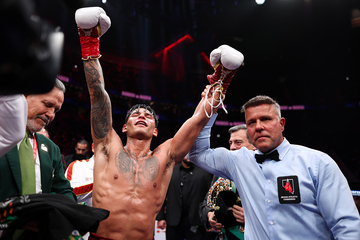 It was the moment Ryan Garcia had long worked for, and fans had waited for. Photo: Cris Esqueda/Golden Boy/Getty Images