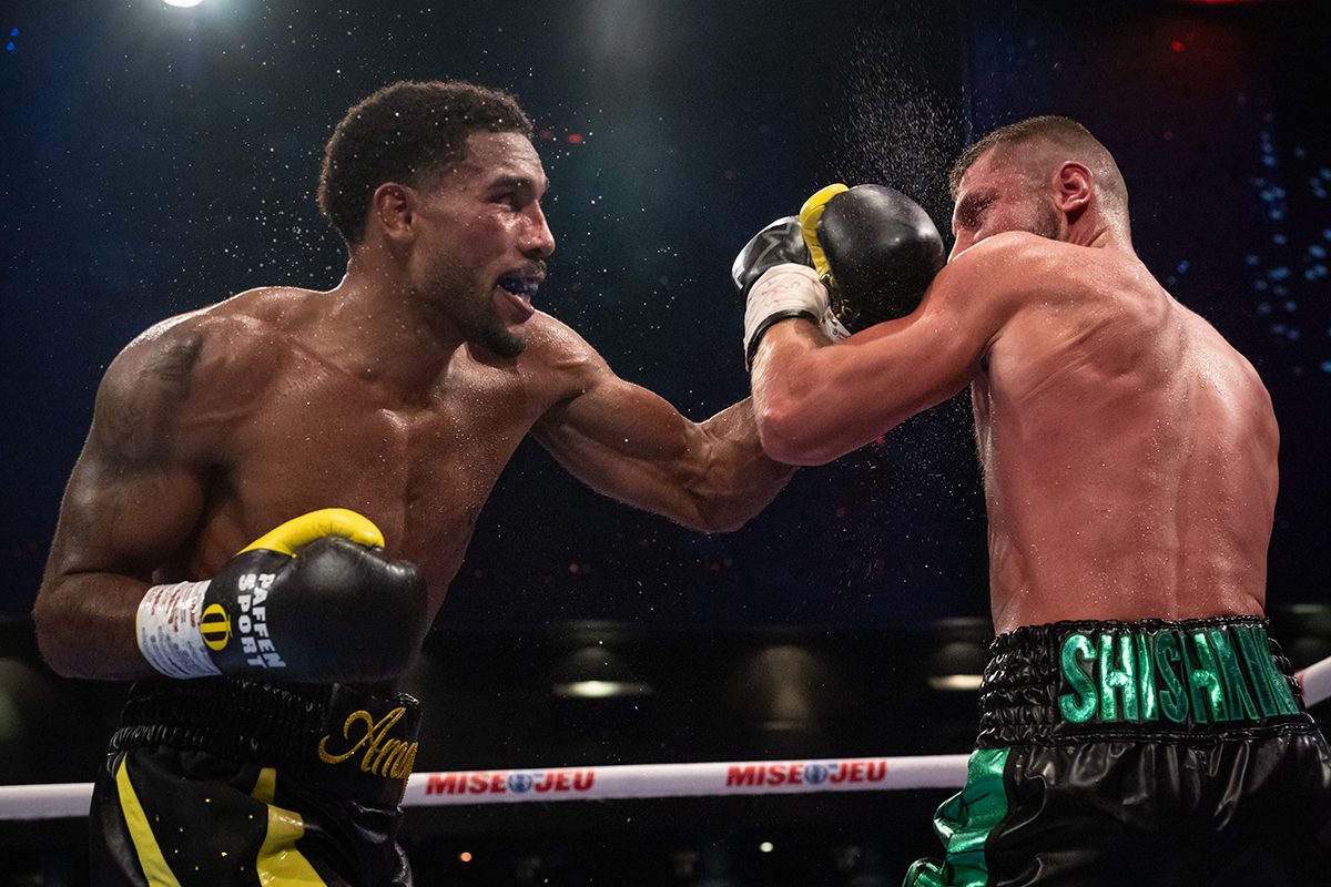 Osleys Iglesias stopped Vladimir Shishkin to earn the right to challenge for the IBF belt. Photo: Eye of the Tiger Management Iglesias vs Silyagin