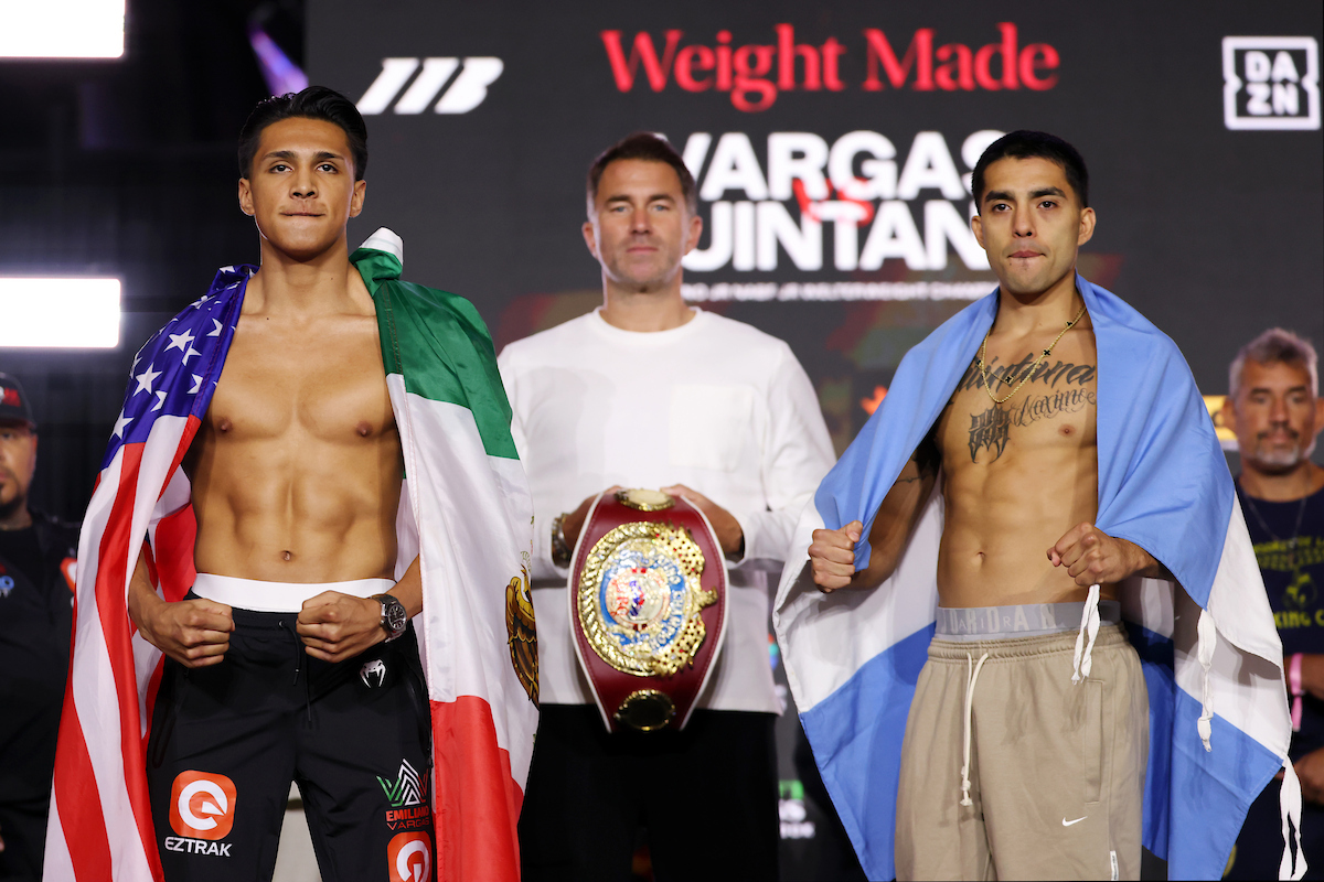 Emiliano Vargas starts his 2026 schedule against Agustin Quintana. Photo: Cris Esqueda, Matchroom Boxing