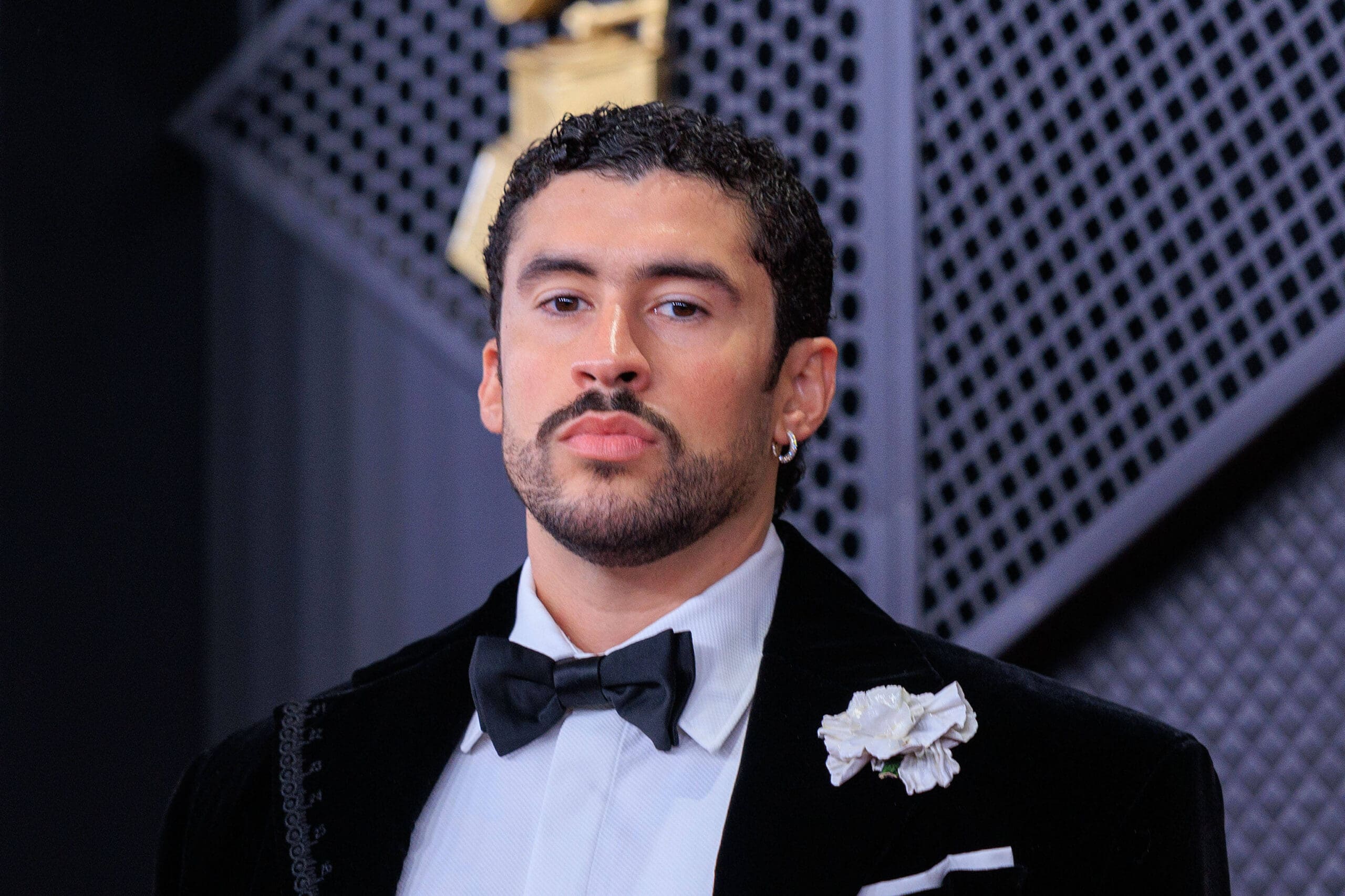 February 1, 2026, Los Angeles, California, USA: Bad Bunny on the red carpet of the 68th Annual Grammy Awards on Sunday February 1, 2026 at Crypto.com Arena in Los Angeles, California. JAVIER ROJAS/PI Los Angeles USA - ZUMAp124 20260201_zaa_p124_291 Copyright: xJavierxRojasx