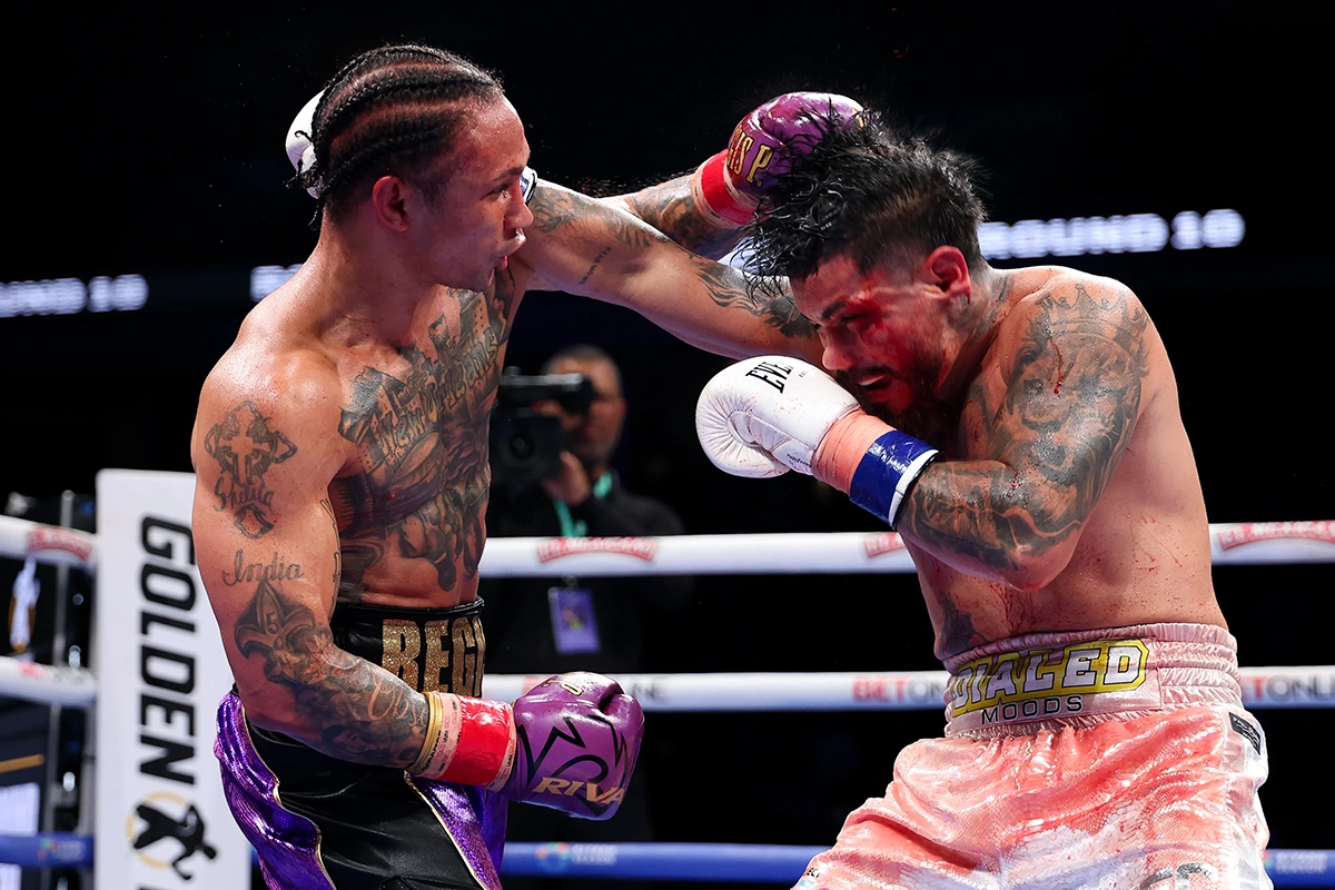 In his last fight, Regis Prograis went to war with Joseph Diaz Jr. Photo: Cris Esqueda, Golden Boy Boxing Benn vs Prograis