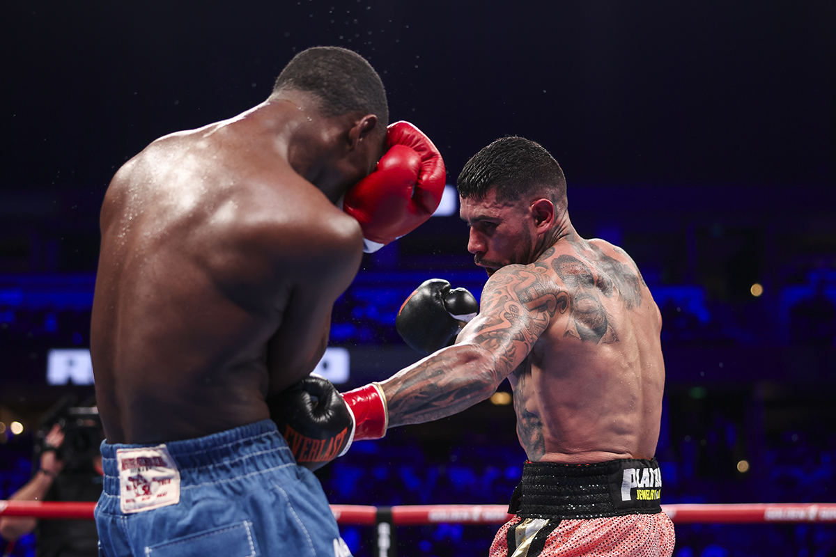 The welterweight division agrees with Arnold Barboza Jr., who showed lots of energy and drive in his win over Kenneth Sims Jr. Photo: Cris Esqueda, Golden Boy Boxing