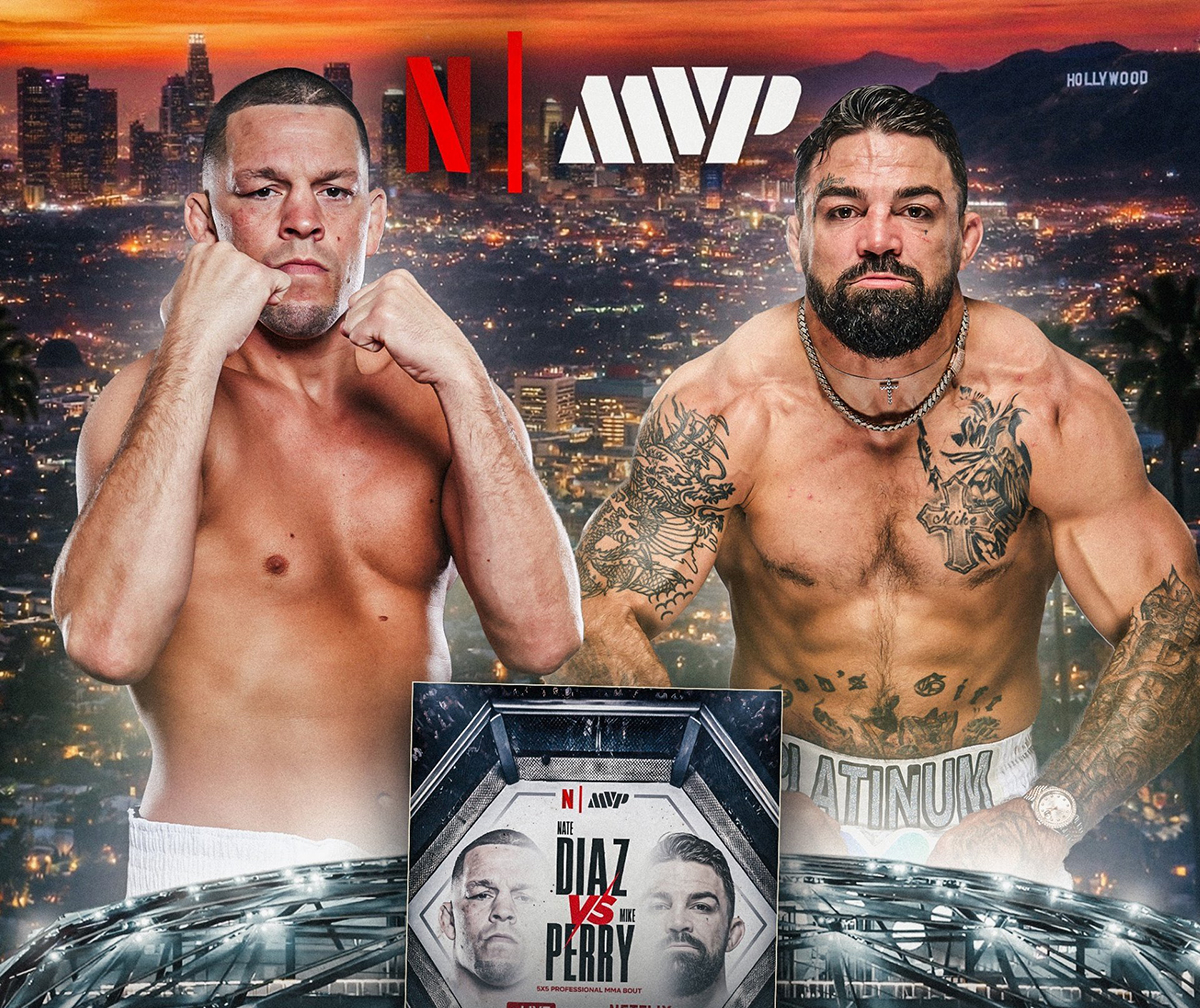 A wild matchup between Nate Diaz and Mike Perry will spice up the Rousy vs Carano card on May 16 in Los Angeles. Photo: MVP Diaz v Perry