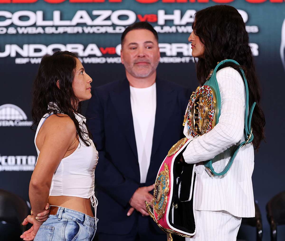 Will Gabriela Fundora make a move to junior flyweight if she defeats Viviana Ruiz Corredor Saturday? Photo: Cris Esqueda, Golden Boy Boxing Barboza Jr. Sims Jr.