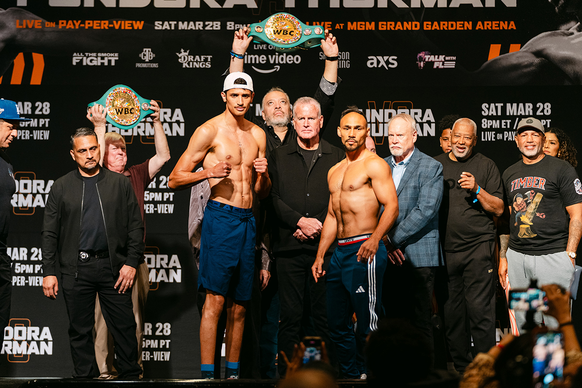 Oddsmakers favor Sebastian Fundora, but Keith Thurman could make it a challenge. Photo: Michael Bishop, Premier Boxing Champions Fundora vs Thurman