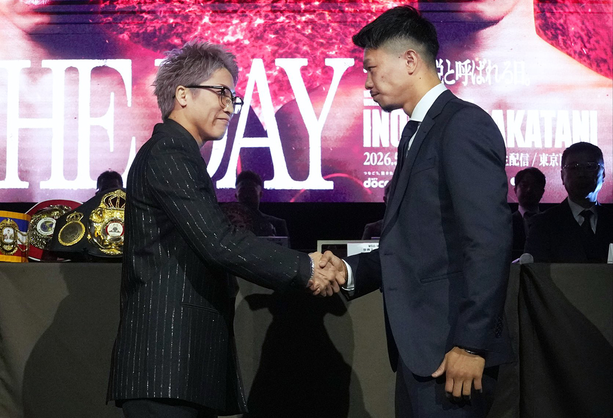 It's official! Naoya Inoue and Junto Nakatani will risk their undefeated records against each other on May 2 in Tokyo. Photo: Naoki Fukuda