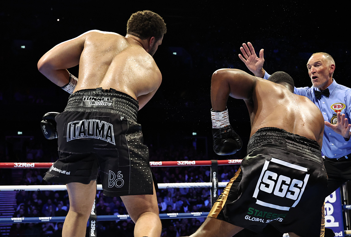 Moses Itauma proved he's the real deal, stopping Jermaine Franklin for the first time Saturday. Photo: Queensberry Promotions