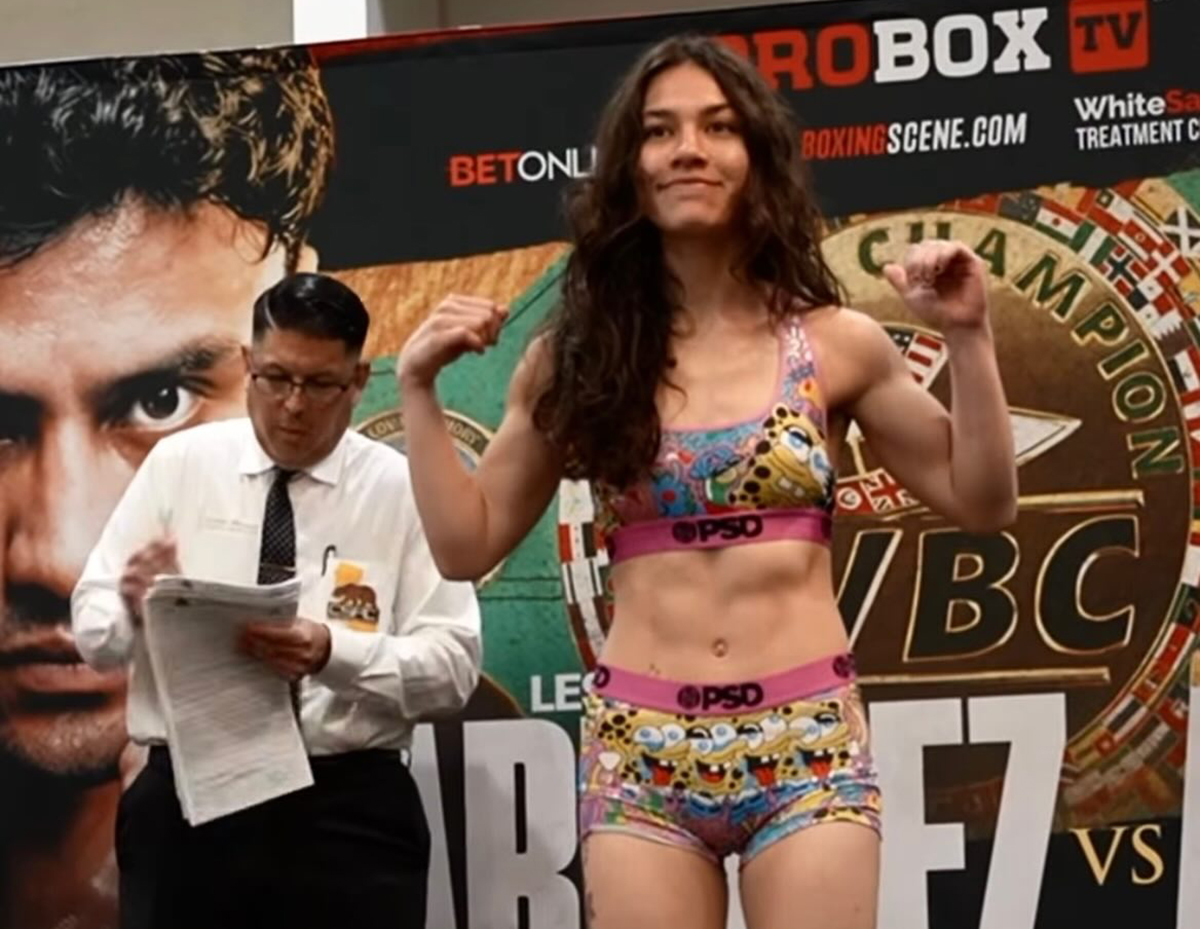 Isis Sio at last week's weigh-in. Photo: ProBox TV