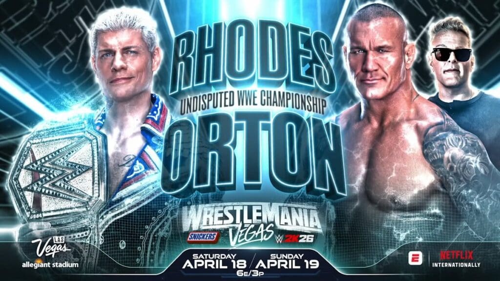 WrestleMania 42 poster Cody Rhodes Randy Orton
