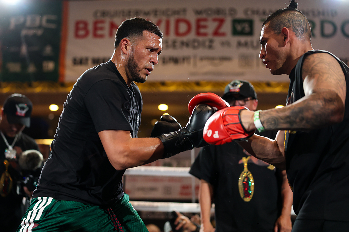 David Benavidez looks ready and dangerous ahead of his title challenge on Saturday. Photo: Cris Esqueda, Golden Boy Promotions Benavidez vs Zurdo