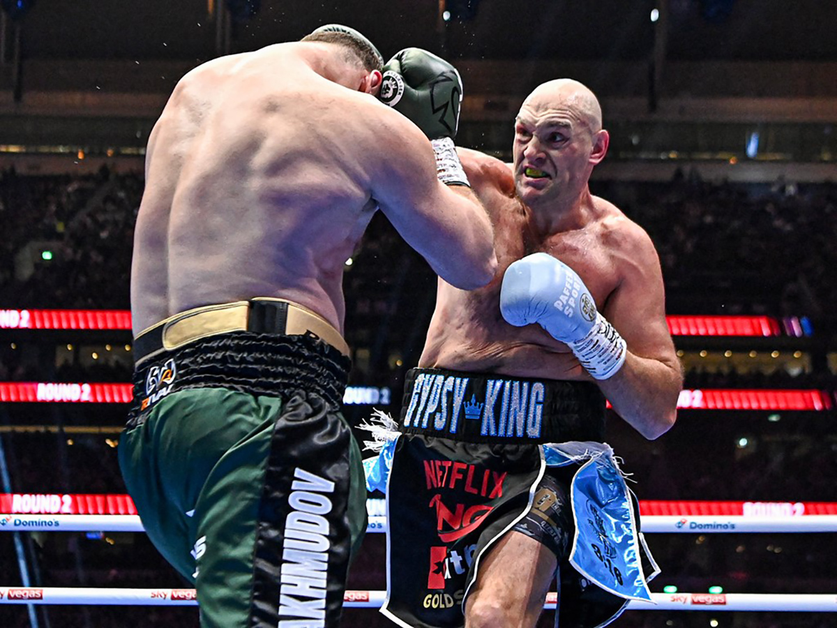 Arslanbek Makhmudov was too slow to present much of a threat to Tyson Fury. Photo: Netflix
