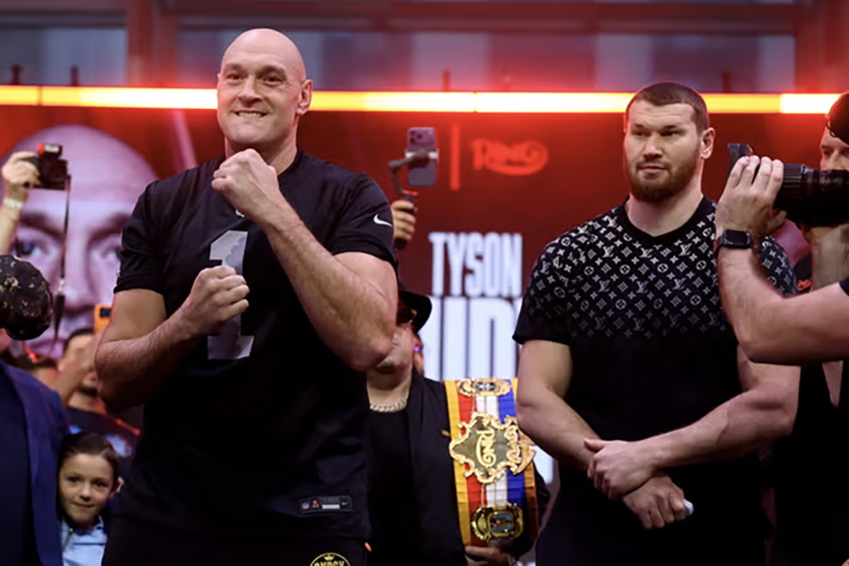 Between them, Tyson Fury and Arslanbek Makhmudov will take 533 pounds into the ring on Saturday. Photo: Netflix