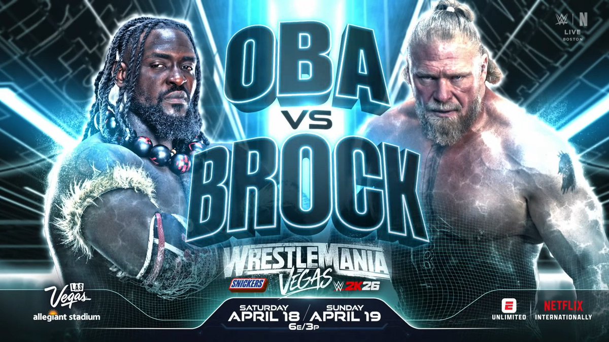 oba femi vs brock lesnar wrestlemania