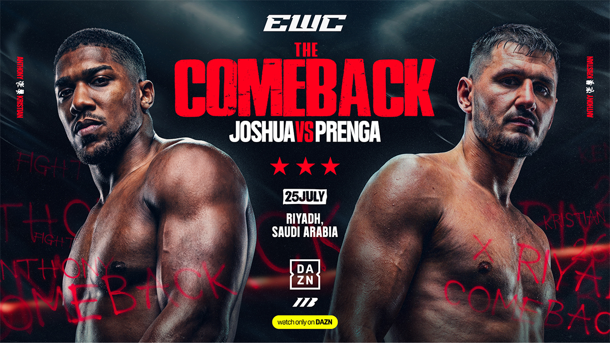 Anthony Joshua will return to the ring on July 25 in Riyadh against challenger Kristian Prenga.