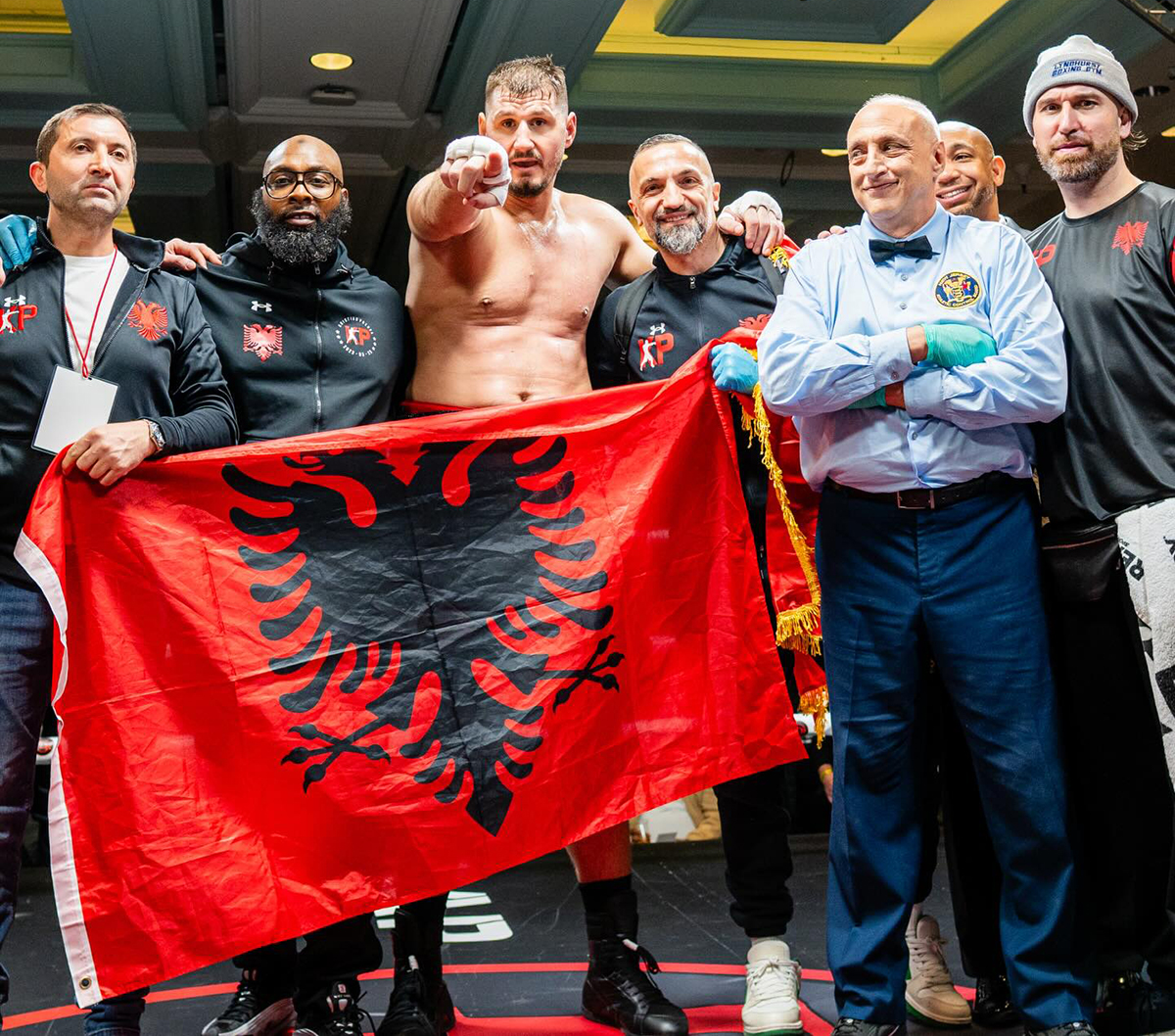 Kristian Prenga says he wants to be the first world heavyweight champion from Albania, and it starts with a win over Anthony Joshua. Photo: Kristian Prenga