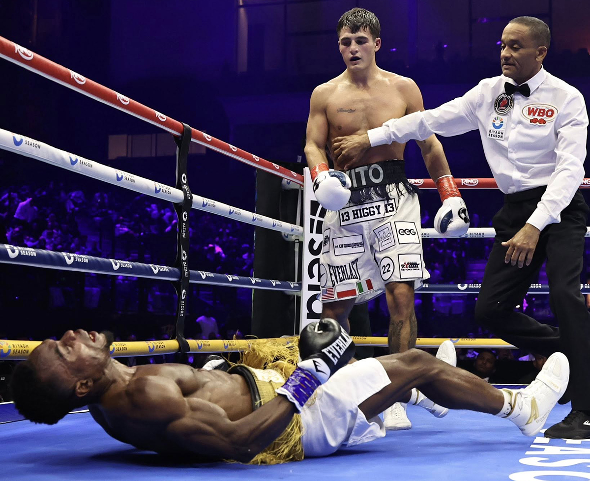 On the The Ring IV, Night of the Champions card in Riyadh, Saudi Arabia, Vito Mielnicki Jr. scored a knockout win and would like the stream to continue into 2026. Photo: Leigh Dawney, Queensberry