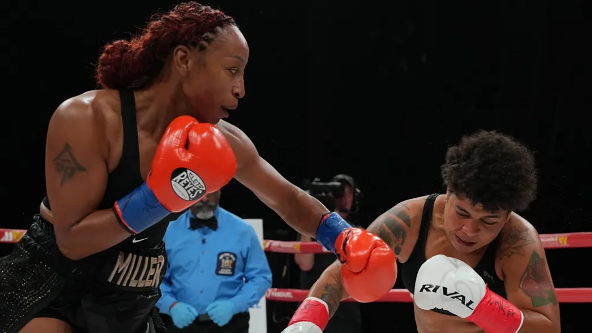 Raquel Miller returned after three years away from the ring with a win to remain undefeated. Photo: Most Valuable Promotions MVPW-02