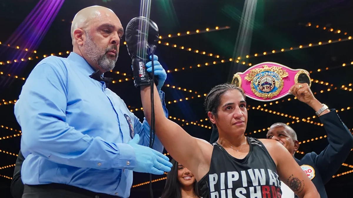 Lani Daniels is now the new unified super middleweight champion, but a health emergency for her opponent Shadasia Green quieted any celebration at MVPW-02. Photo: Most Valuable Promotions