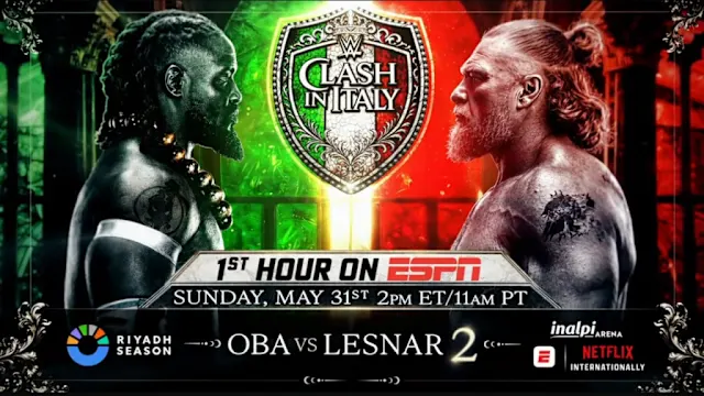 Oba Femi vs Brock Lesnar Clash in Italy poster