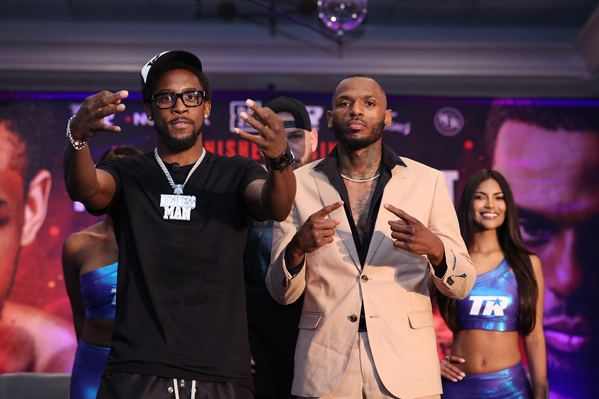 The stage is set with plenty of backstory for Keyshawn Davis and Nahir Albright in their rematch Saturday in Norfolk. Photo: Top Rank Boxing