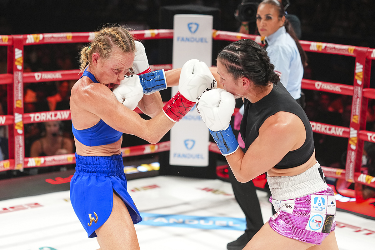 Stephanie Han held off a surging Holly Holm to retain her WBA World Lightweight title, although not without some controversy. It's boxing. Photo: Copper Nell / Most Valuable Promotions